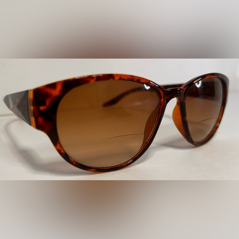 JM New York Sunglasses, Reading Bifocal. +1.00 Brown Frames And Lenses